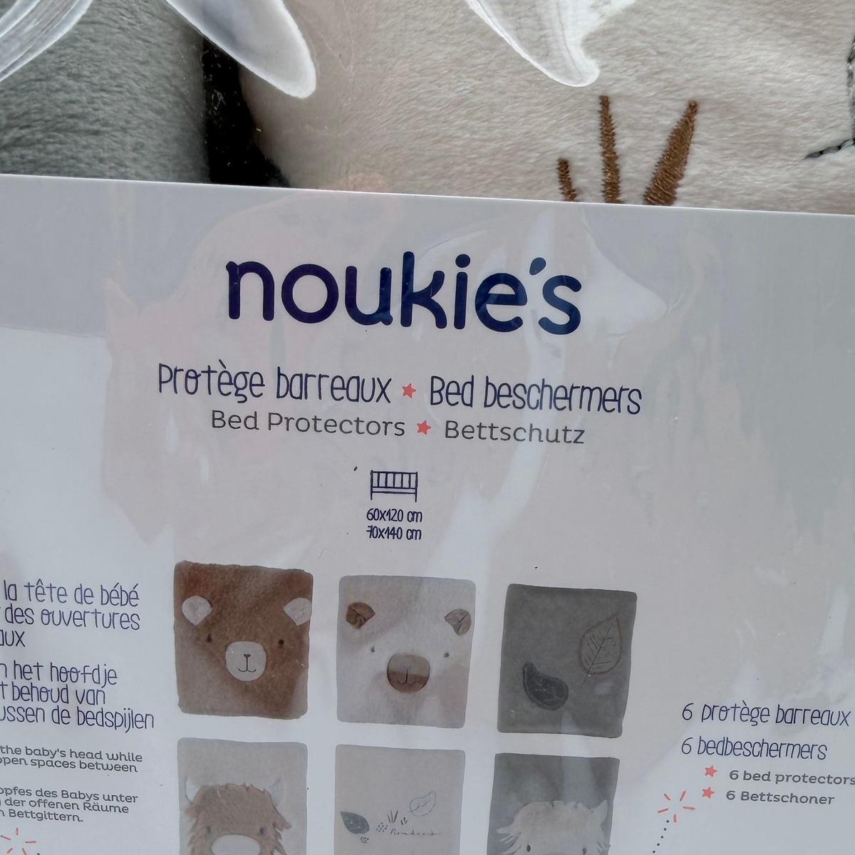 Lot de 6 protège-barreaux pour lit et parc bébé – Fluffy