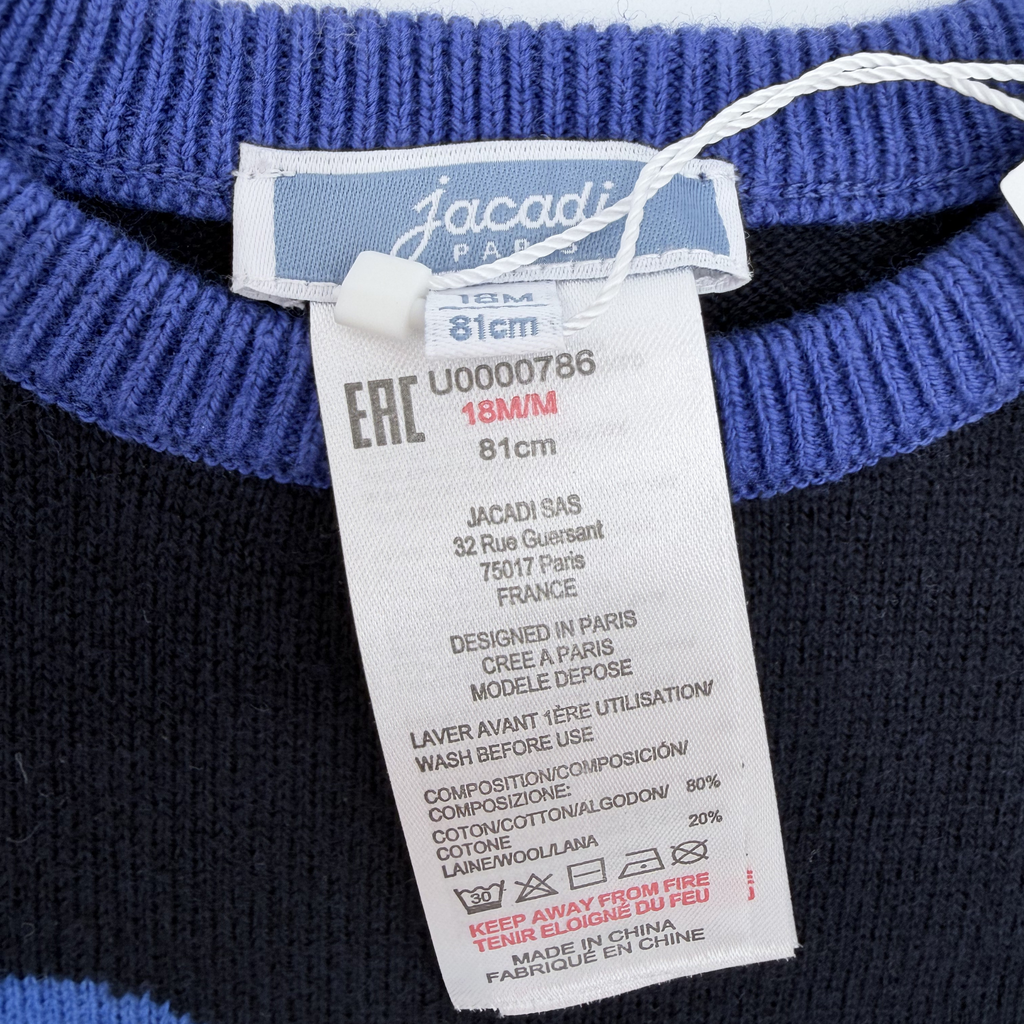 Pull marine motif hippopotame — 18 mois