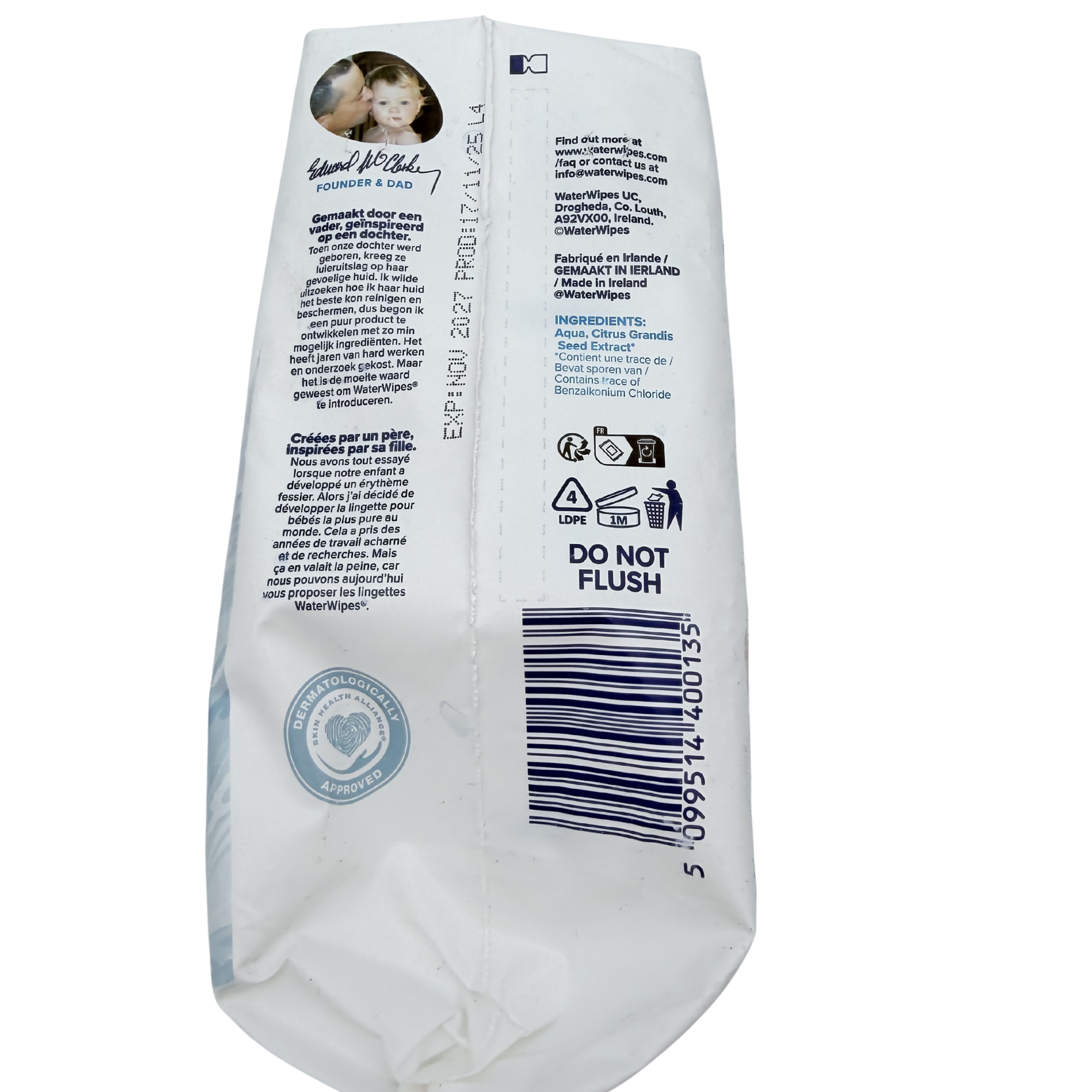 Lingettes bébé sensibles – Lot de 4 paquets (240 lingettes)