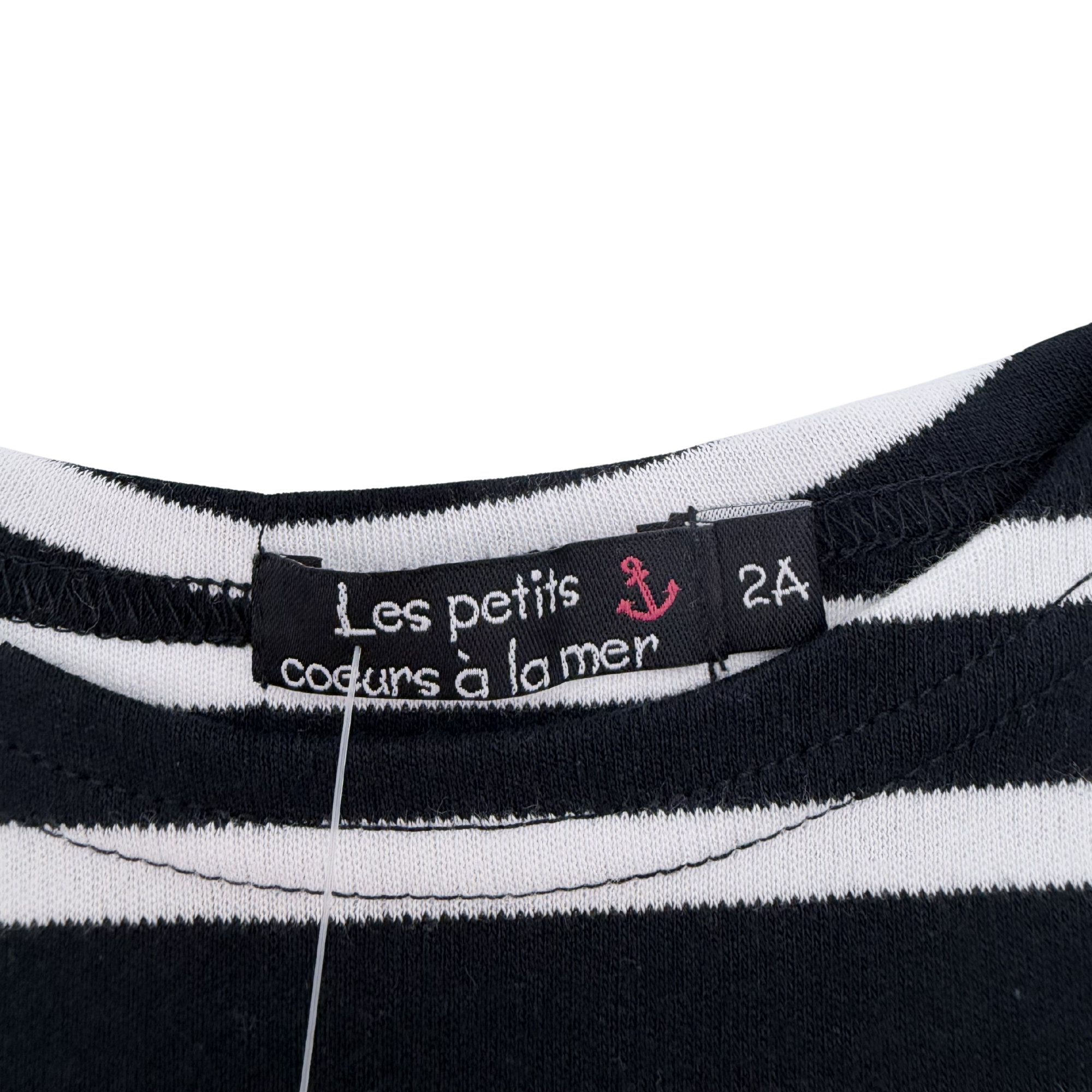Marinière noir et blanc à manches longues — 2 ans