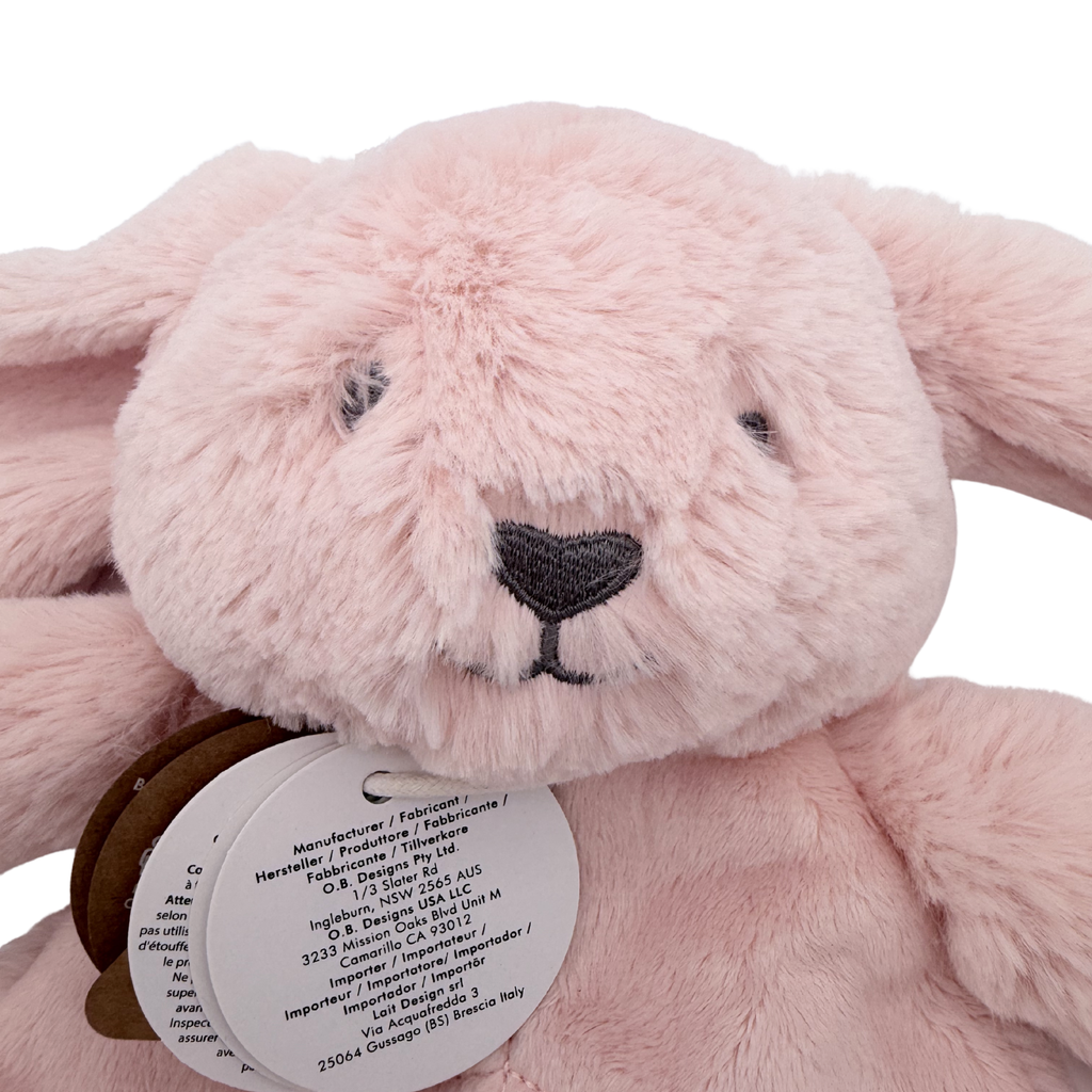 Doudou plat lapin rose — 30 cm