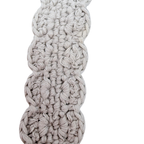 Attache-sucette bébé en crochet beige et bois
