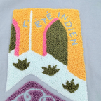 Sweat enfant bleu à motif graphique brodé -  5 ans