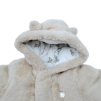 Combinaison pilote beige en fausse fourrure - 9 mois