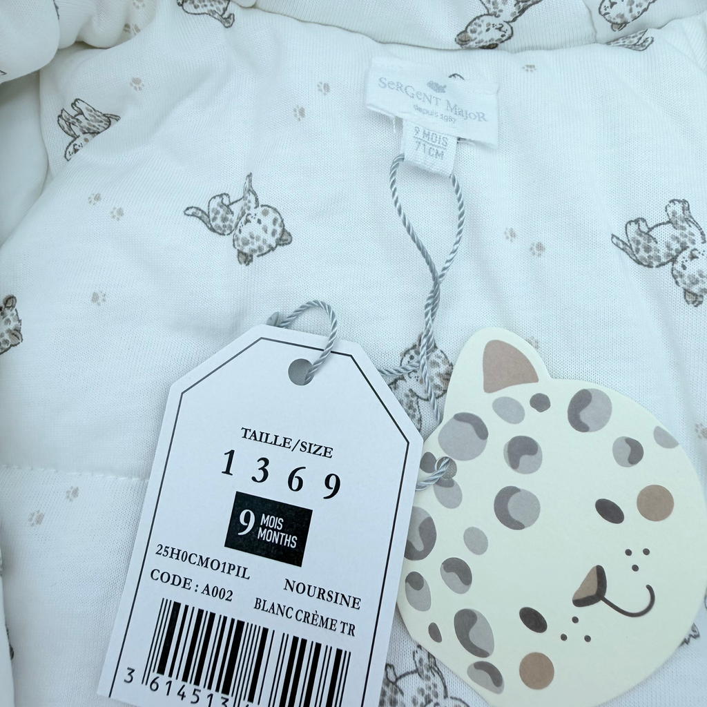 Combinaison pilote beige en fausse fourrure - 9 mois