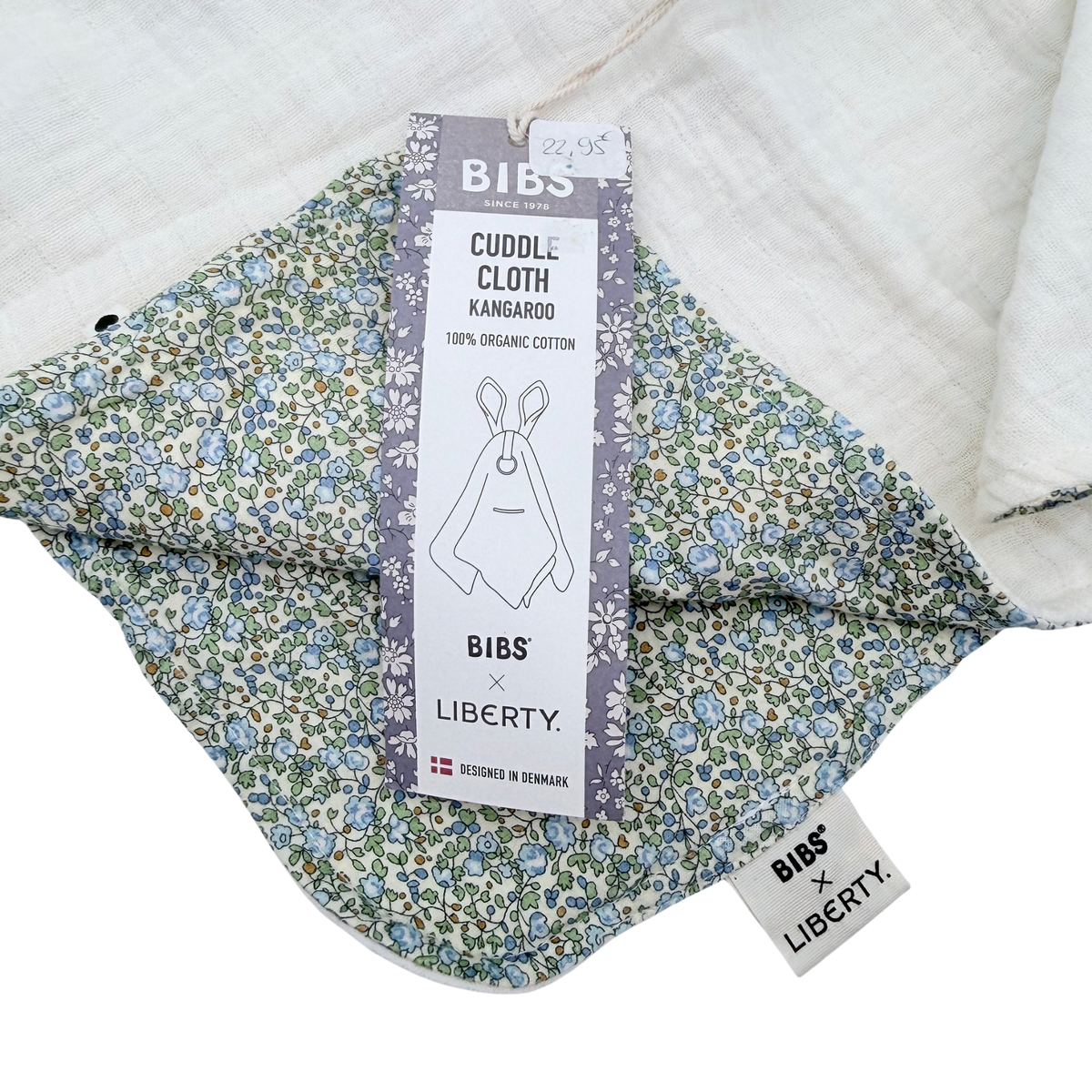 Doudou en coton biologique à motif liberty