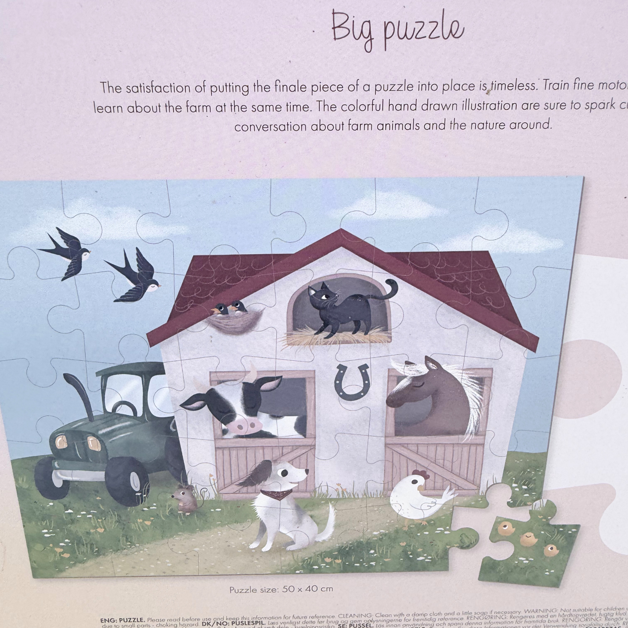 Puzzle animaux de la ferme – 30 pièces