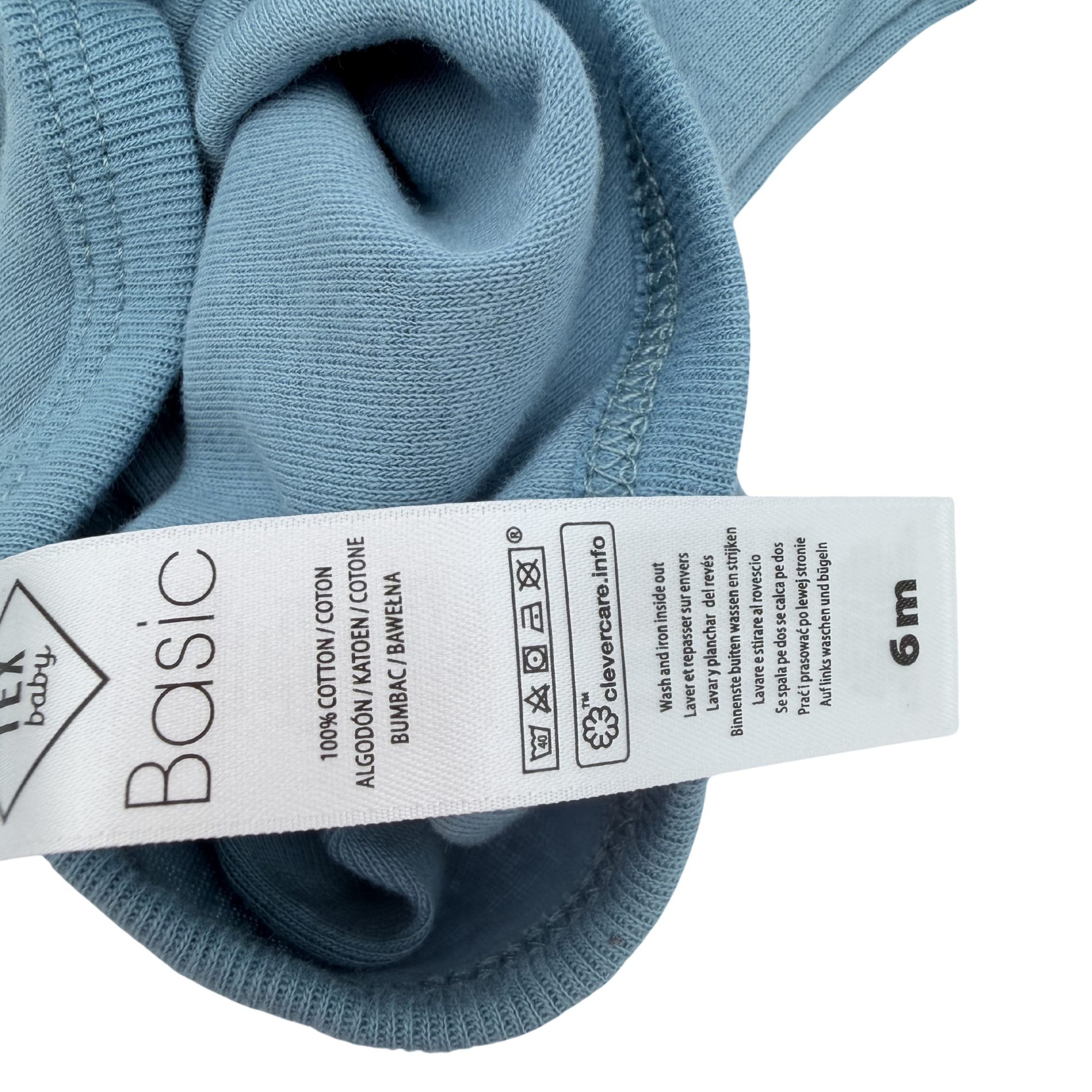 Body manches courtes bleu pétrole — 6 mois