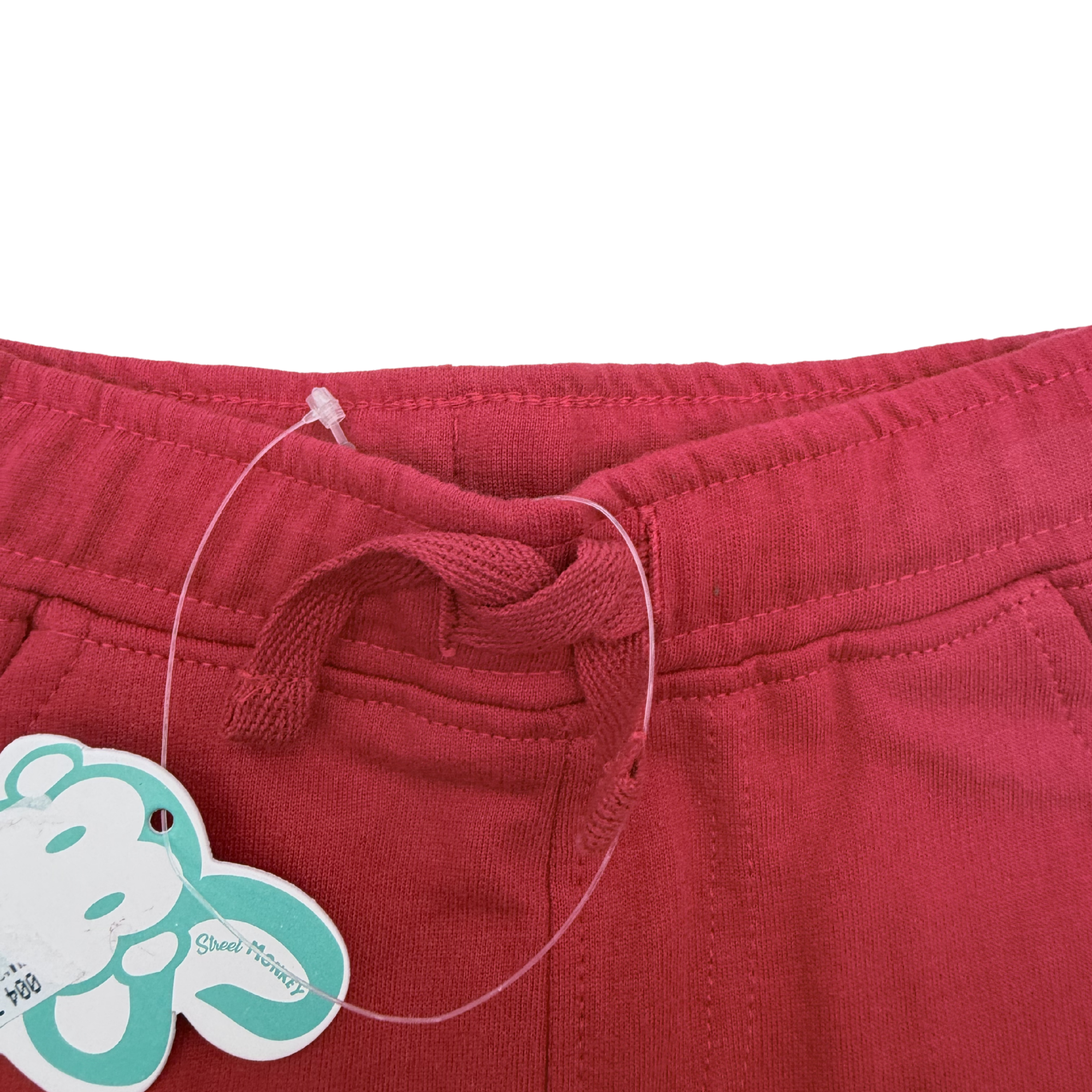 Short en molleton rouge — 6-9 mois