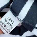 Marinière noir et blanc à manches longues — 2 ans