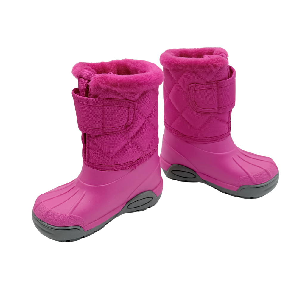 Bottes de neige enfant roses fourrées - 24