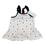 Robe blanche imprimée papillons — 12 mois