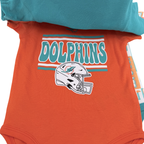 Lot de 3 bodies Miami Dolphins manches courtes — 6 mois