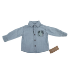Chemise bébé en jean clair — 6 mois