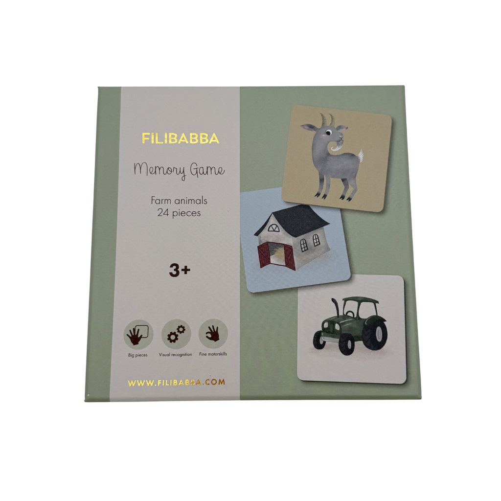 Jeu de mémoire animaux de la ferme — 24 pièces