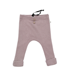 Legging rose rayé en maille côtelée - 1 mois