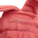 Ensemble bébé salopette corail brodée et haut écru - 3 mois
