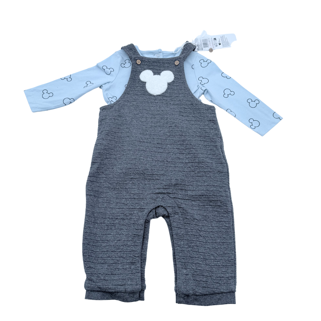 Ensemble salopette et t-shirt Mickey — 12 mois