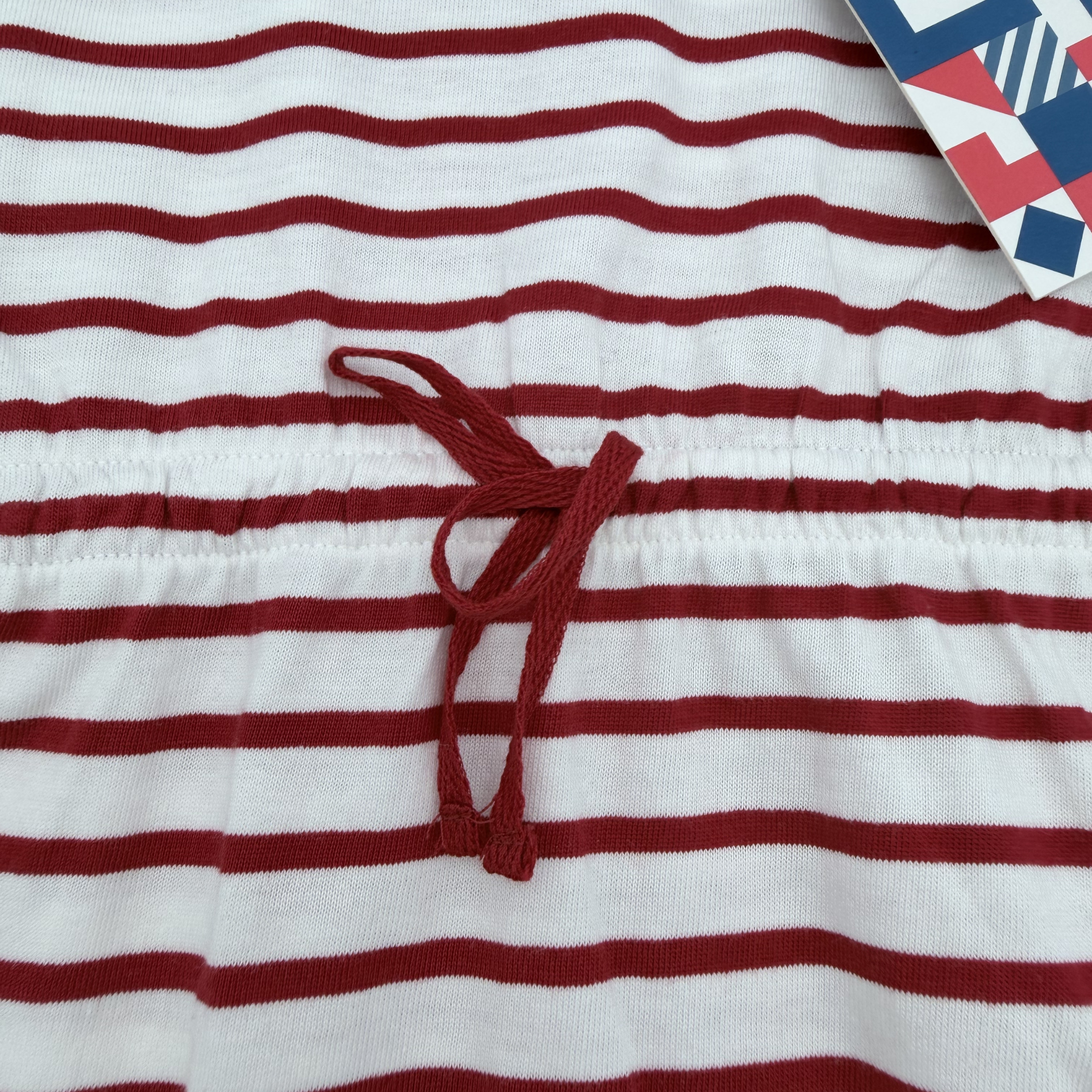 Robe manches courtes rayée rouge et blanc — 12 mois