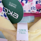Sweat à capuche jaune pâle — 12 mois