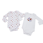 Lot de 2 bodies bébé blancs à manches longues – 18 mois