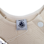 Robe bébé beige à cœurs relief — 6 mois