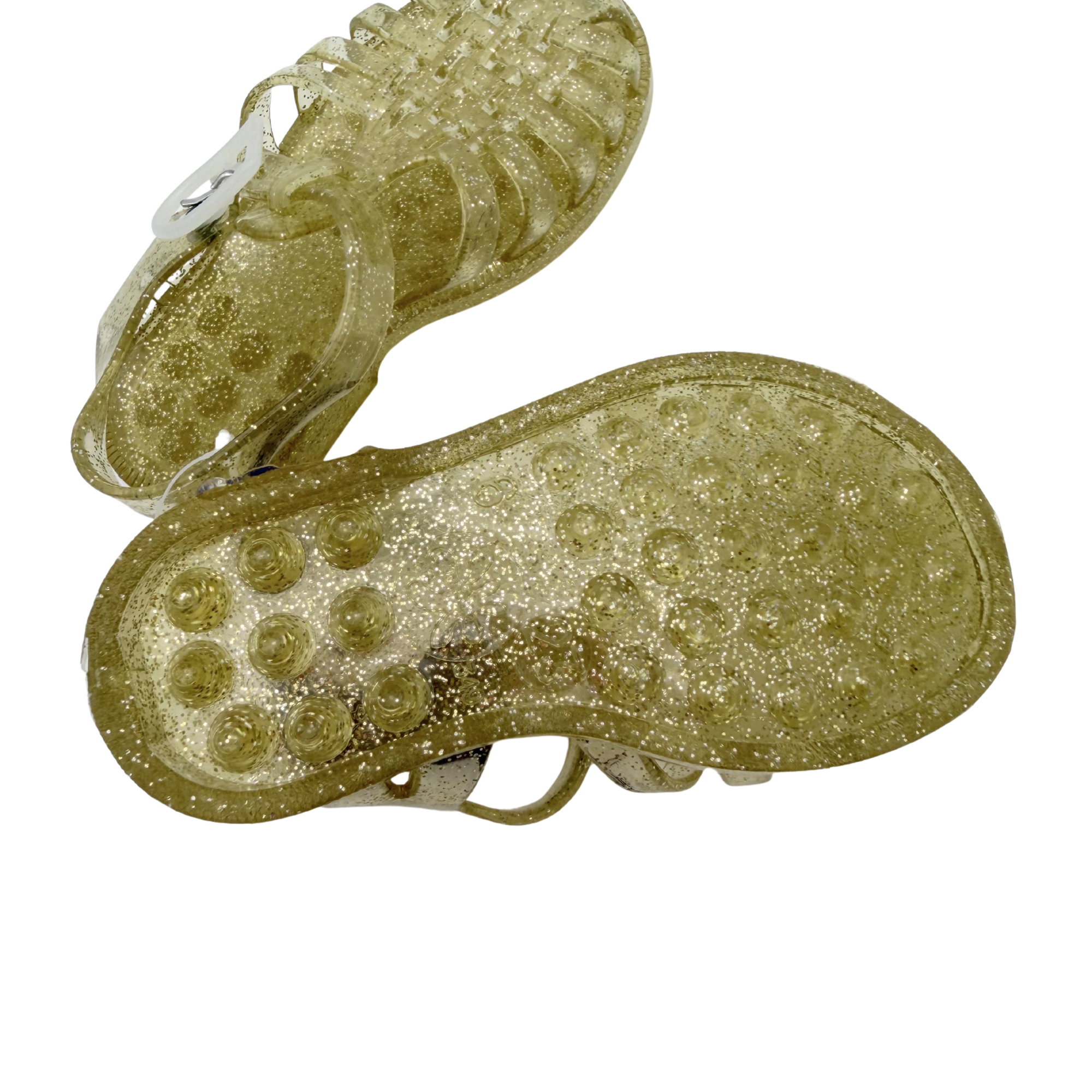 Sandales Méduse pailletées dorées — 23