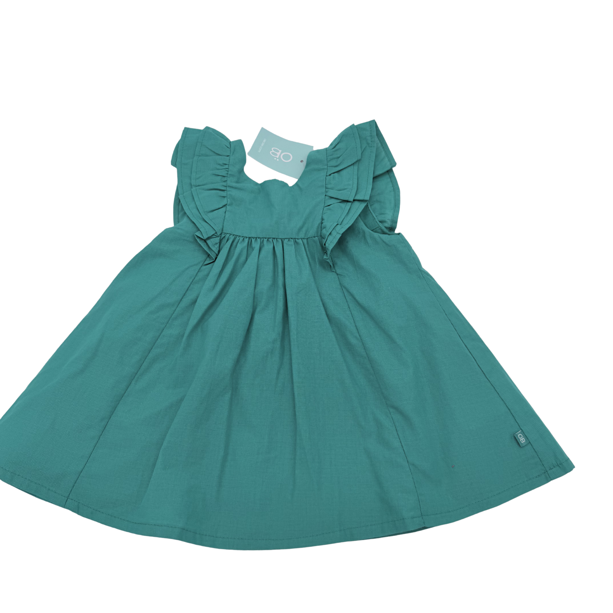 Ensemble robe verte et bloomer - 6 mois