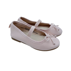 Ballerines fille rose poudré à nœud – 24