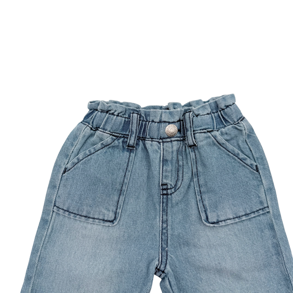 Jean enfant bleu coupe large - 9 mois