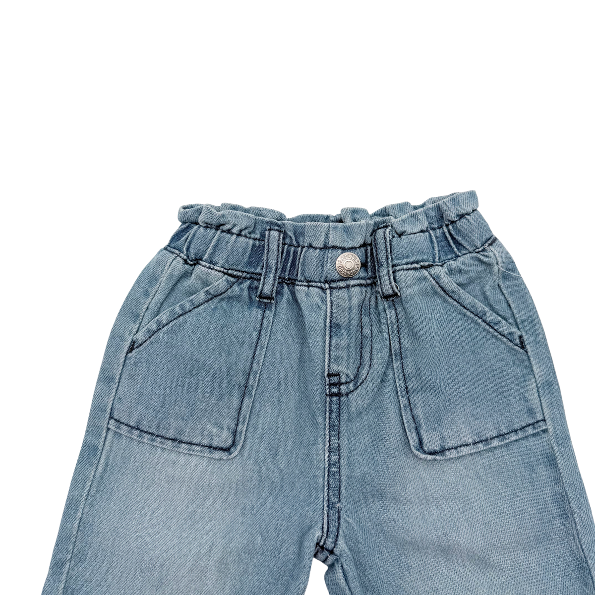 Jean enfant bleu coupe large - 9 mois