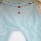 Ensemble bébé sweat écru effet moumoute et pantalon bleu - 3 mois