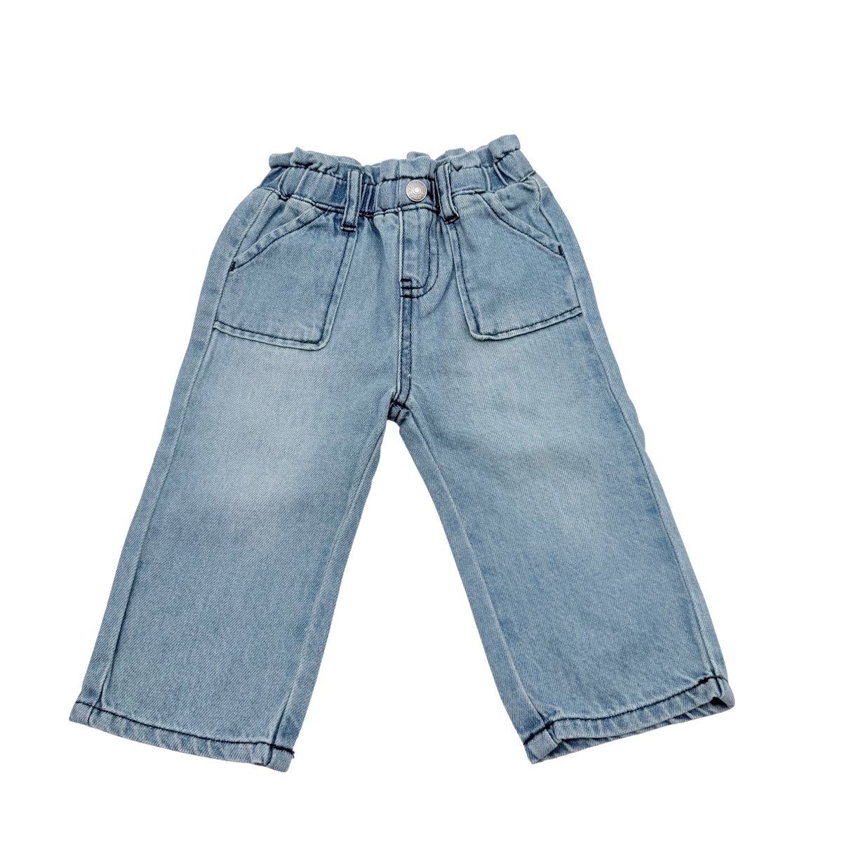 Jean enfant bleu coupe large - 9 mois