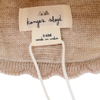 Béguin bébé beige en laine mérinos - 3-6 mois