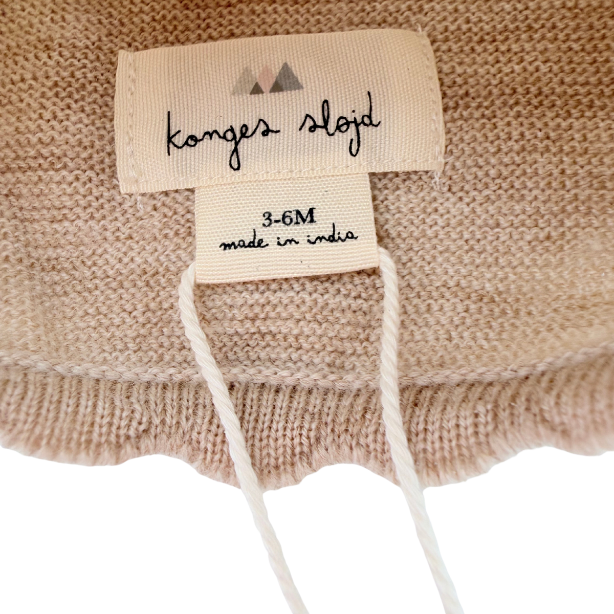 Béguin bébé beige en laine mérinos - 3-6 mois