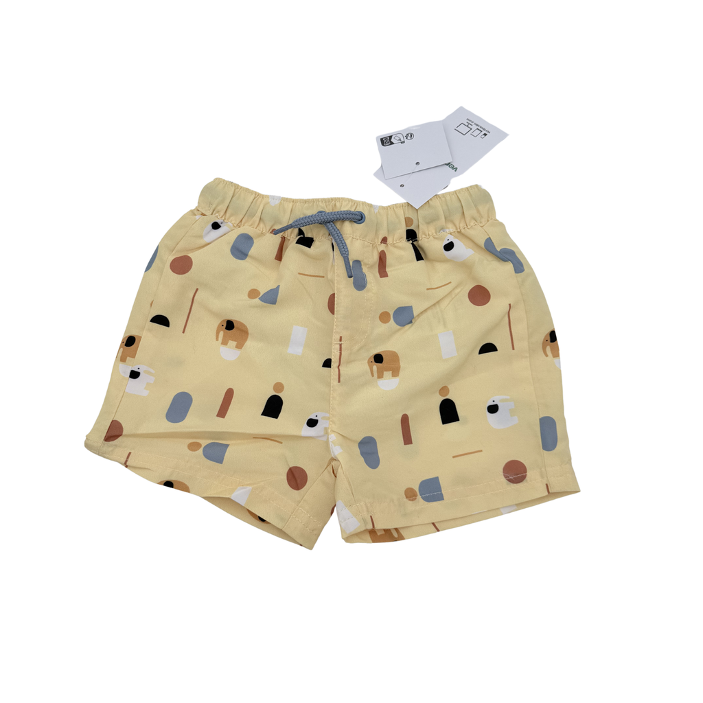 Short de bain jaune imprimé — 18 mois