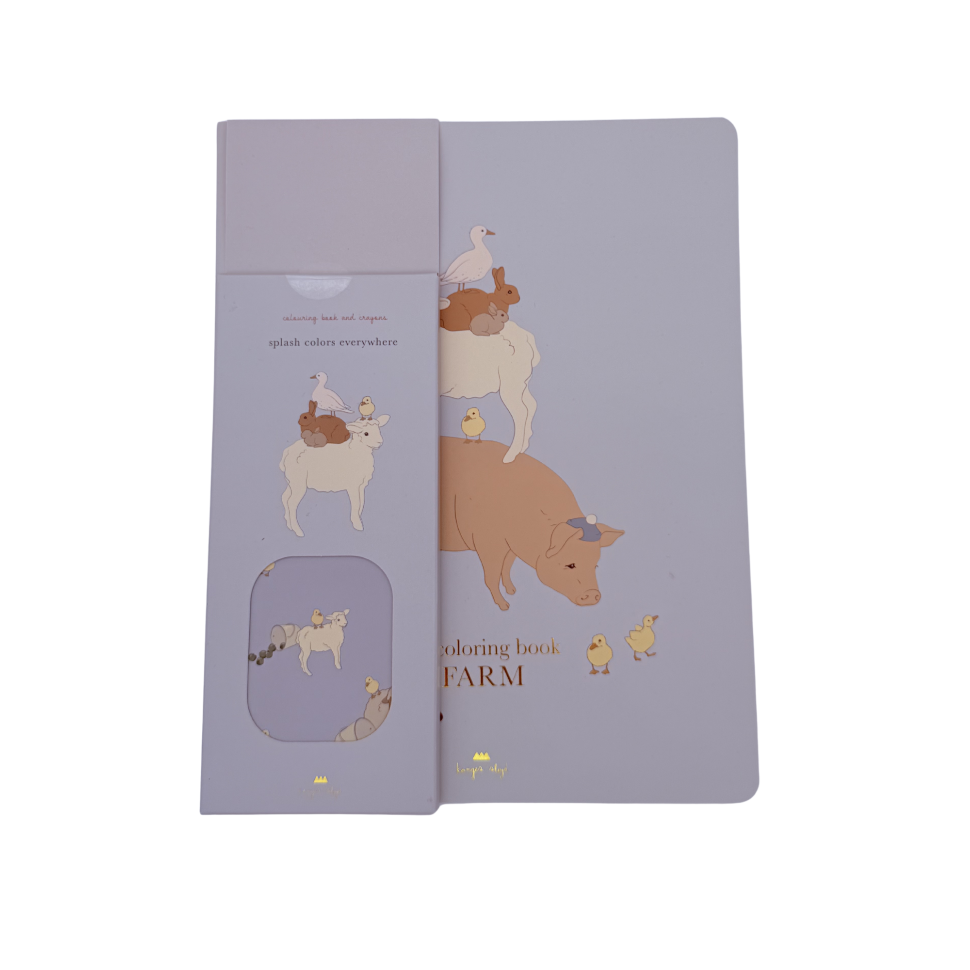 Livre de coloriage + crayons — Thème ferme