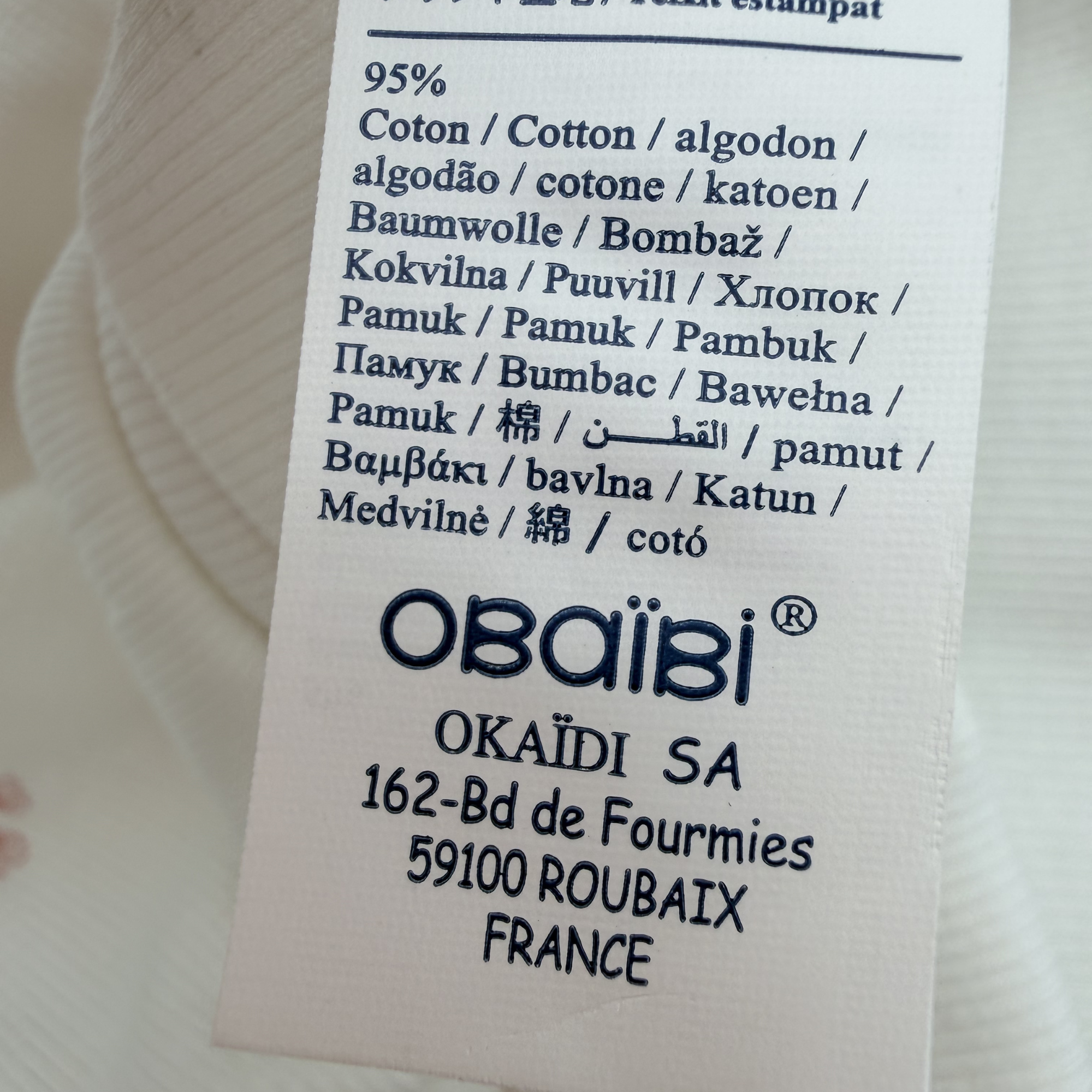 Lot de 2 leggings côtelés rose et blanc à fleurs — 9 mois
