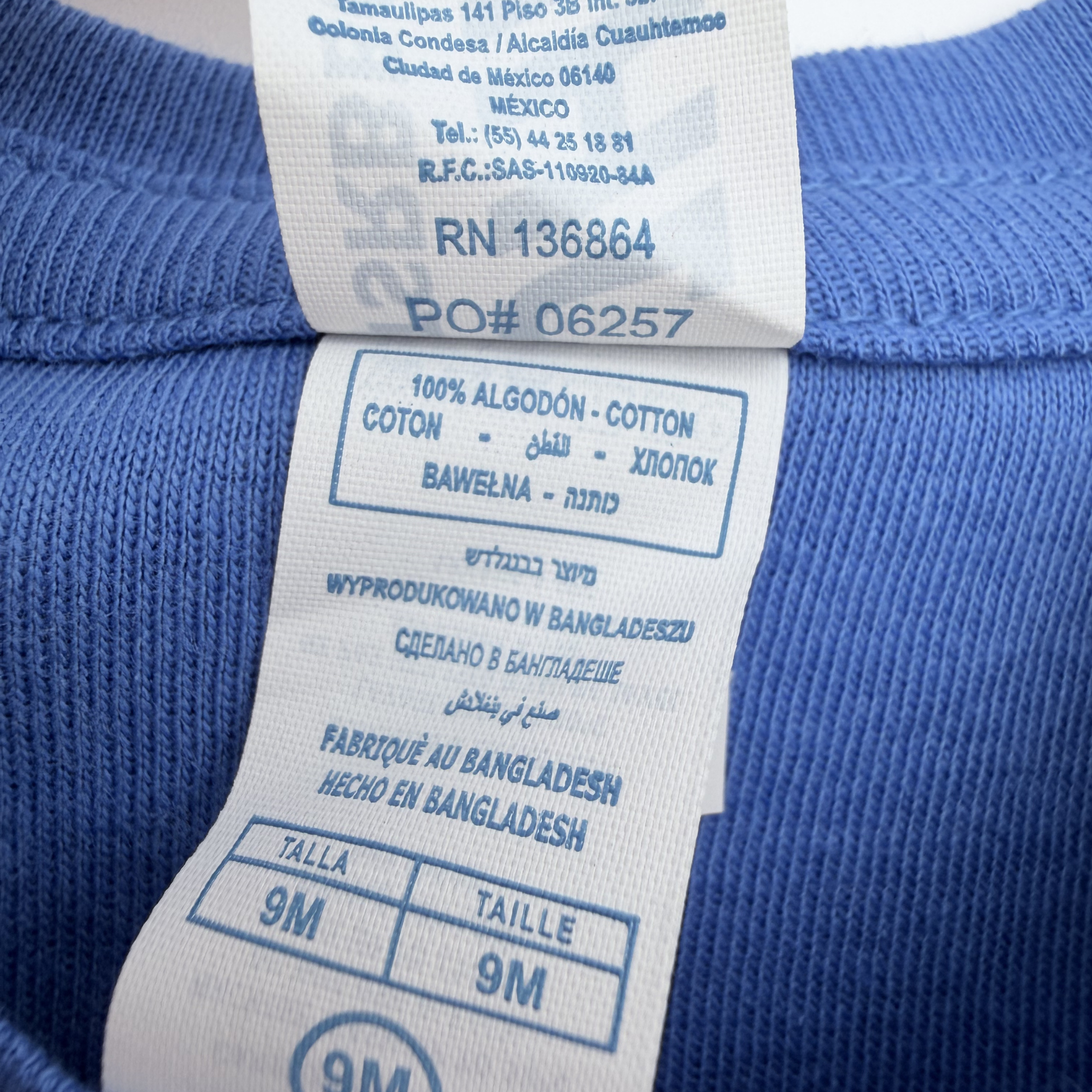 Body Italia bleu — 9 mois