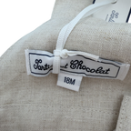 Salopette courte lin beige — 18 mois