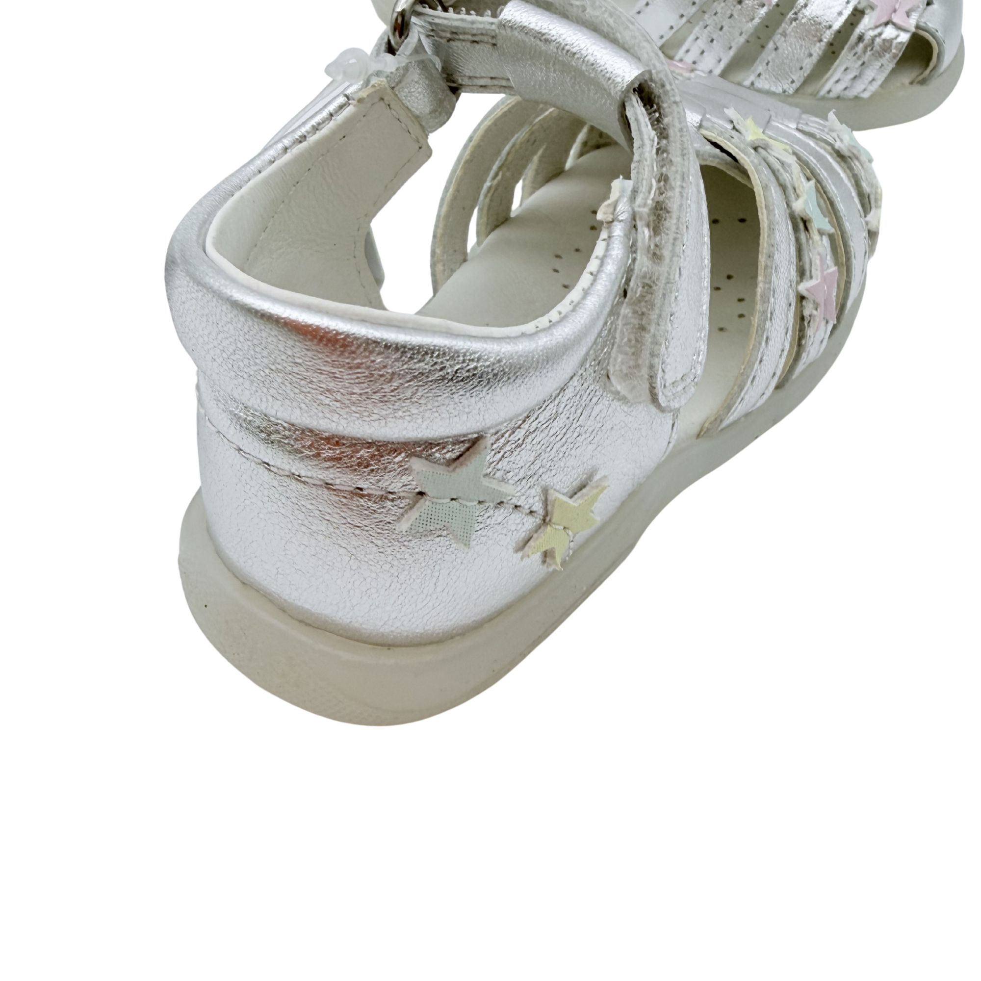 Sandales argentées à étoiles multicolores – 19
