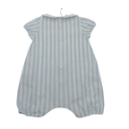Barboteuse rayée bleu ciel — 3 mois