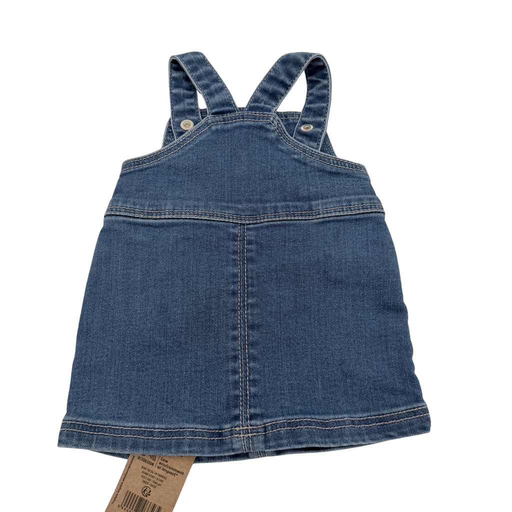 Robe salopette en denim avec cœur&nbsp; — 1 mois