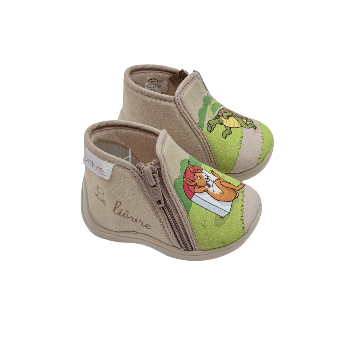 Chaussons bébé beige Les Fables de La Fontaine – 19