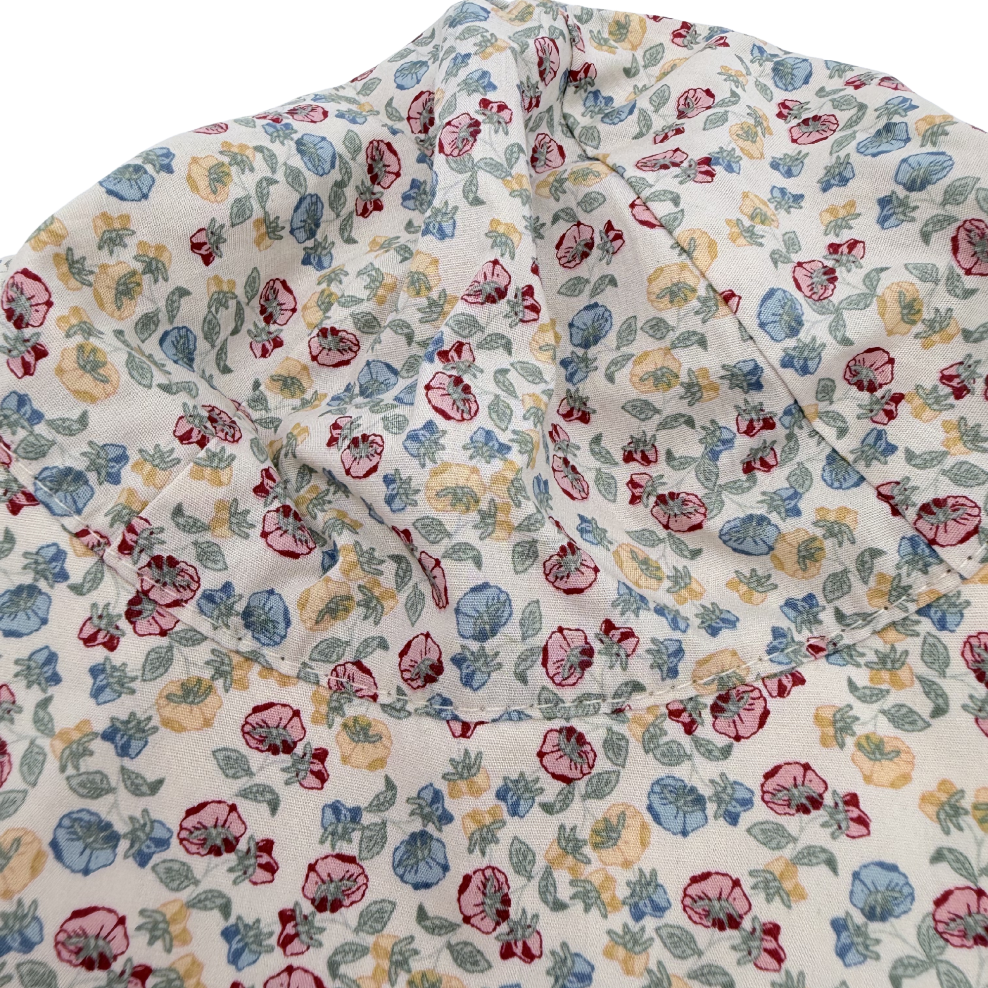 Chapeau bébé fleuri à nouer — 3-6 mois