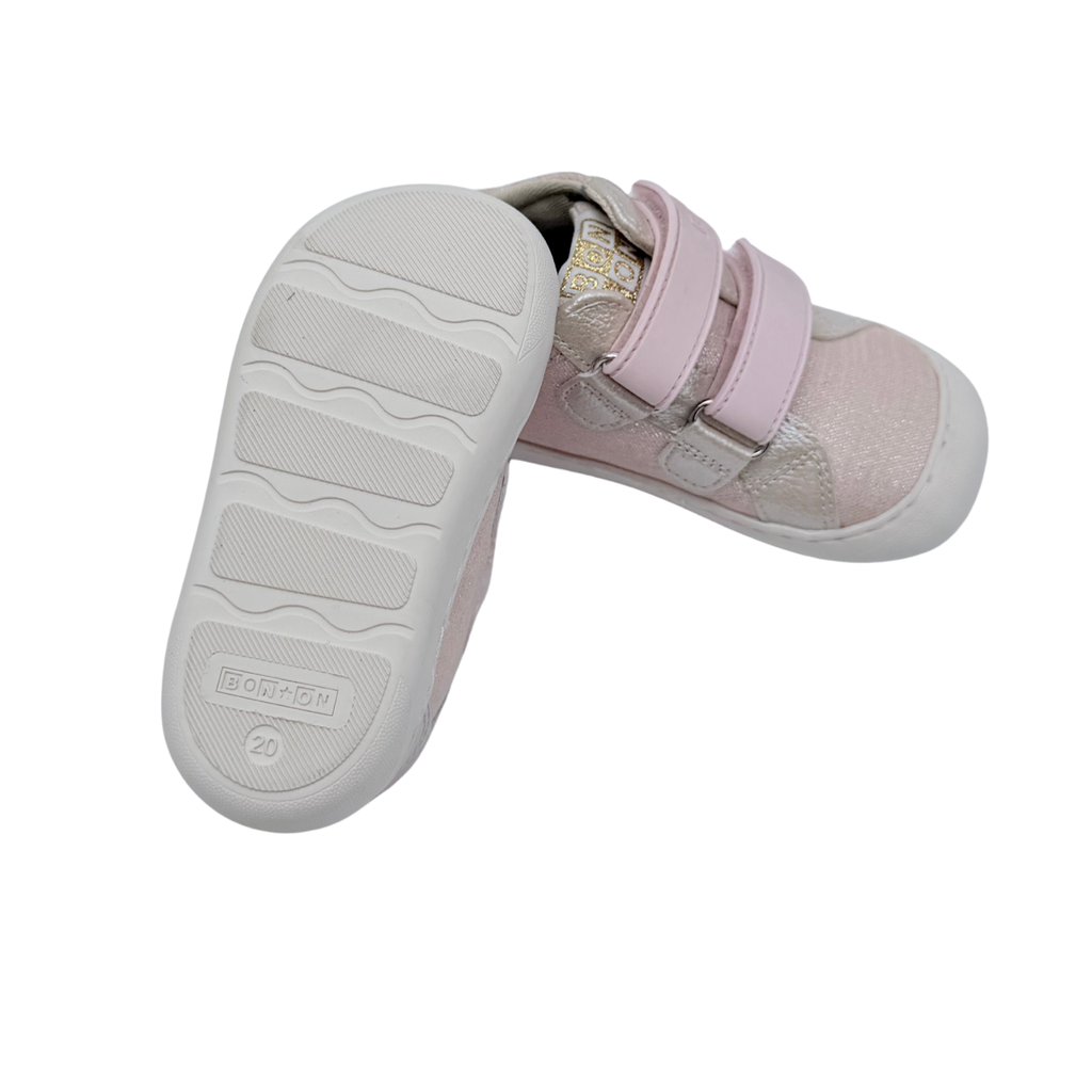 Paire de bottillon barefoot  à scratch rose - 20