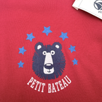 T-shirt rouge manches longues motif ours — 6 mois