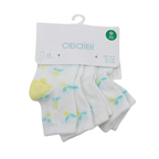 Lot de 3 paires de chaussettes blanches à motifs citrons – 10-12