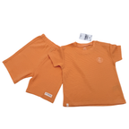 Ensemble orange en maille gaufrée — 12-18 mois