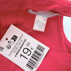 Robe rouge à motifs cœurs - 6 mois